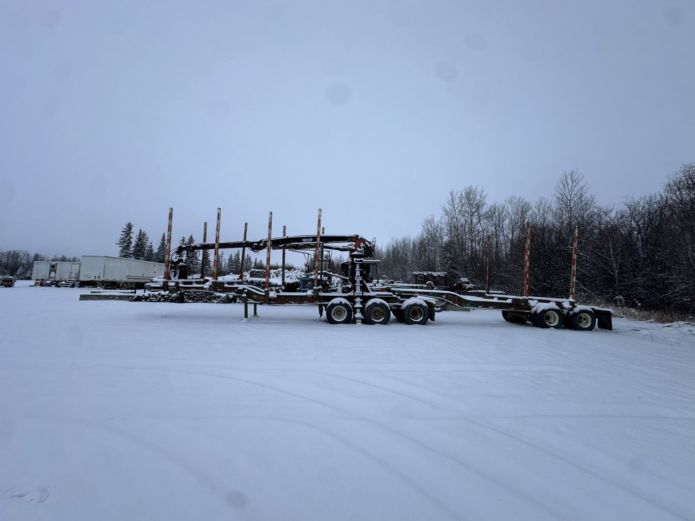 1998 Peerless 63 ft Super B Hayrack Trailer w/ Picker #11311 DP