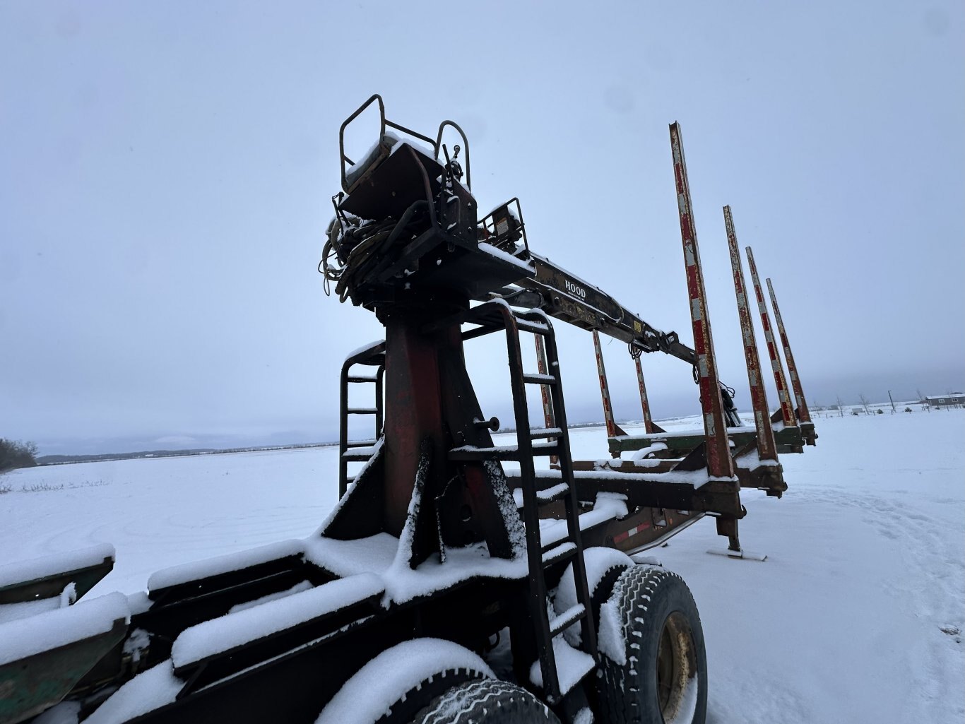 1998 Peerless 63 ft Super B Hayrack Trailer w/ Picker #11311 DP