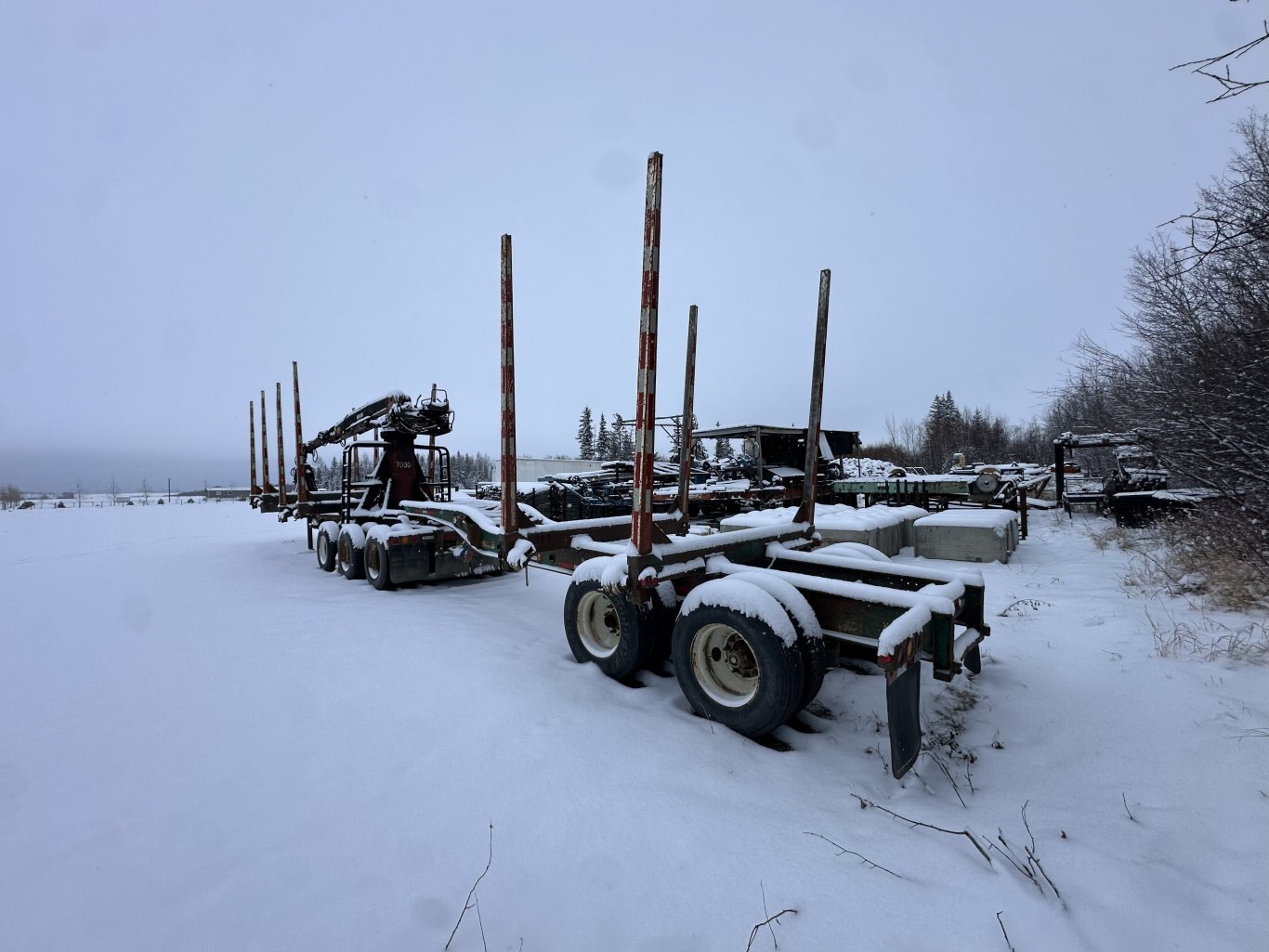 1998 Peerless 63 ft Super B Hayrack Trailer w/ Picker #11311 DP