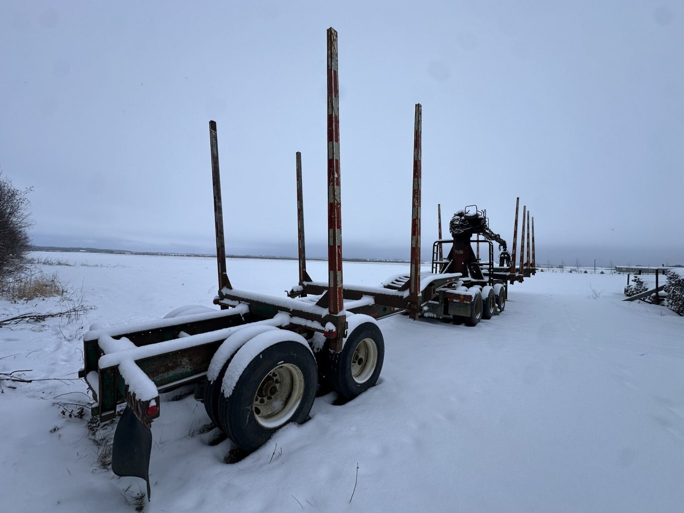 1998 Peerless 63 ft Super B Hayrack Trailer w/ Picker #11311 DP
