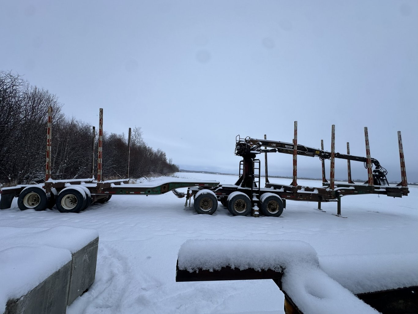 1998 Peerless 63 ft Super B Hayrack Trailer w/ Picker #11311 DP