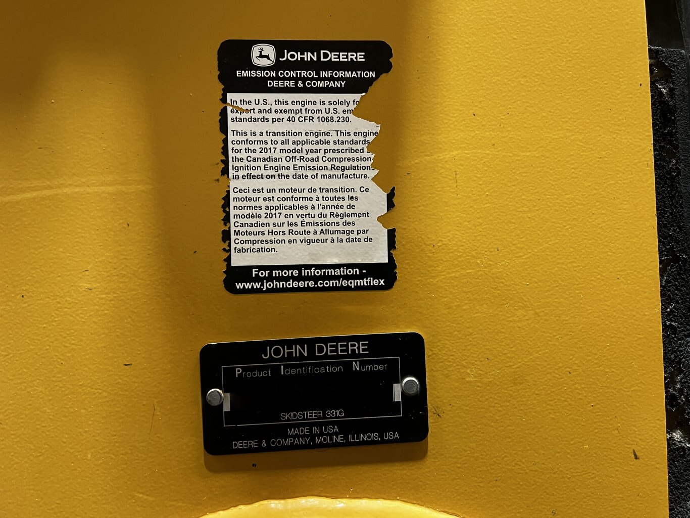 2017 Deere 331G Skid Steer with Bucket • Tracked Skid • Compact Track Loader #11324 BP