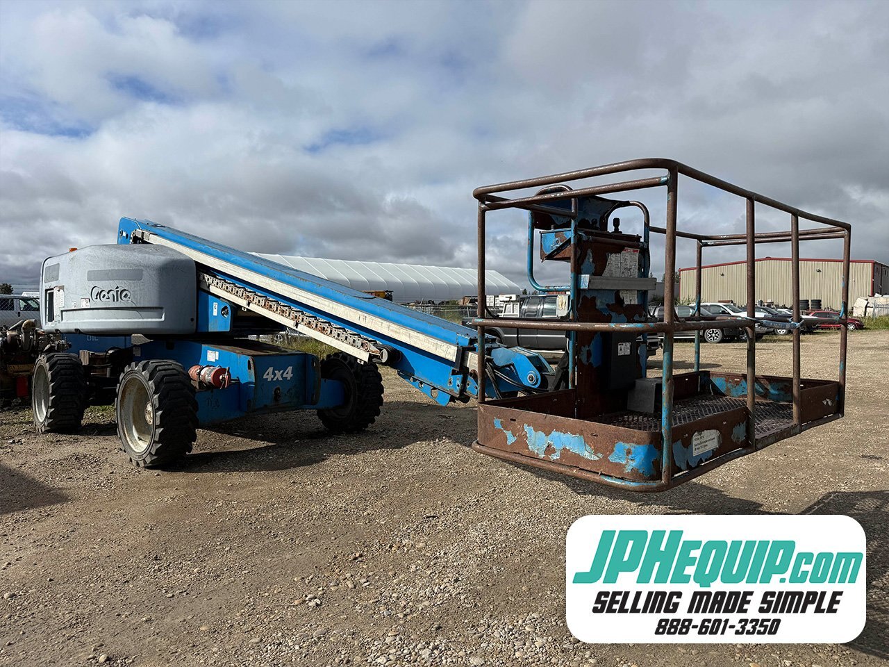 2006 Genie S 60 4WD Diesel Telescopic Boom Lift with Solid Tires #11354 JA