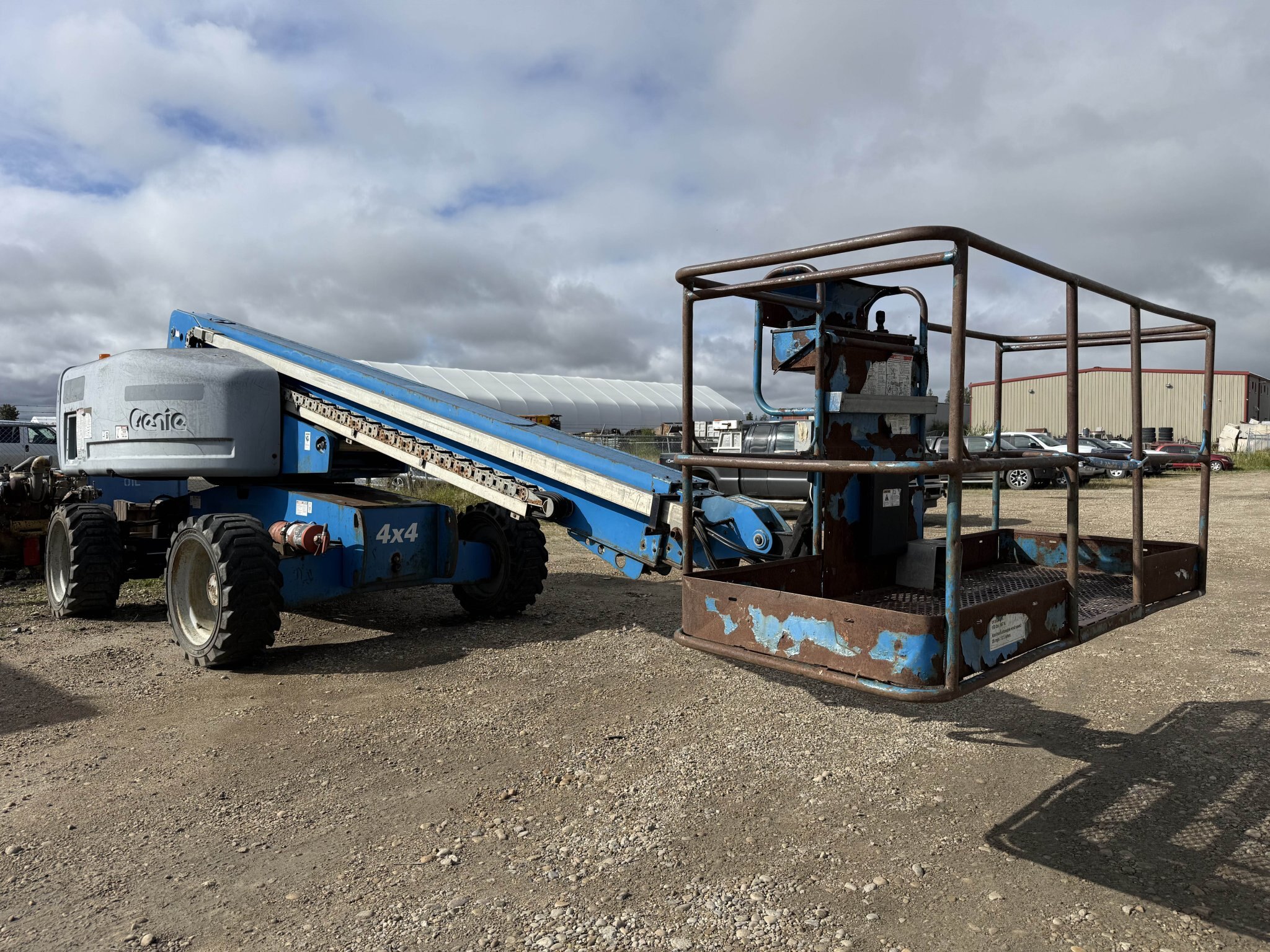 2006 Genie S 60 4WD Diesel Telescopic Boom Lift with Solid Tires #11354 JA