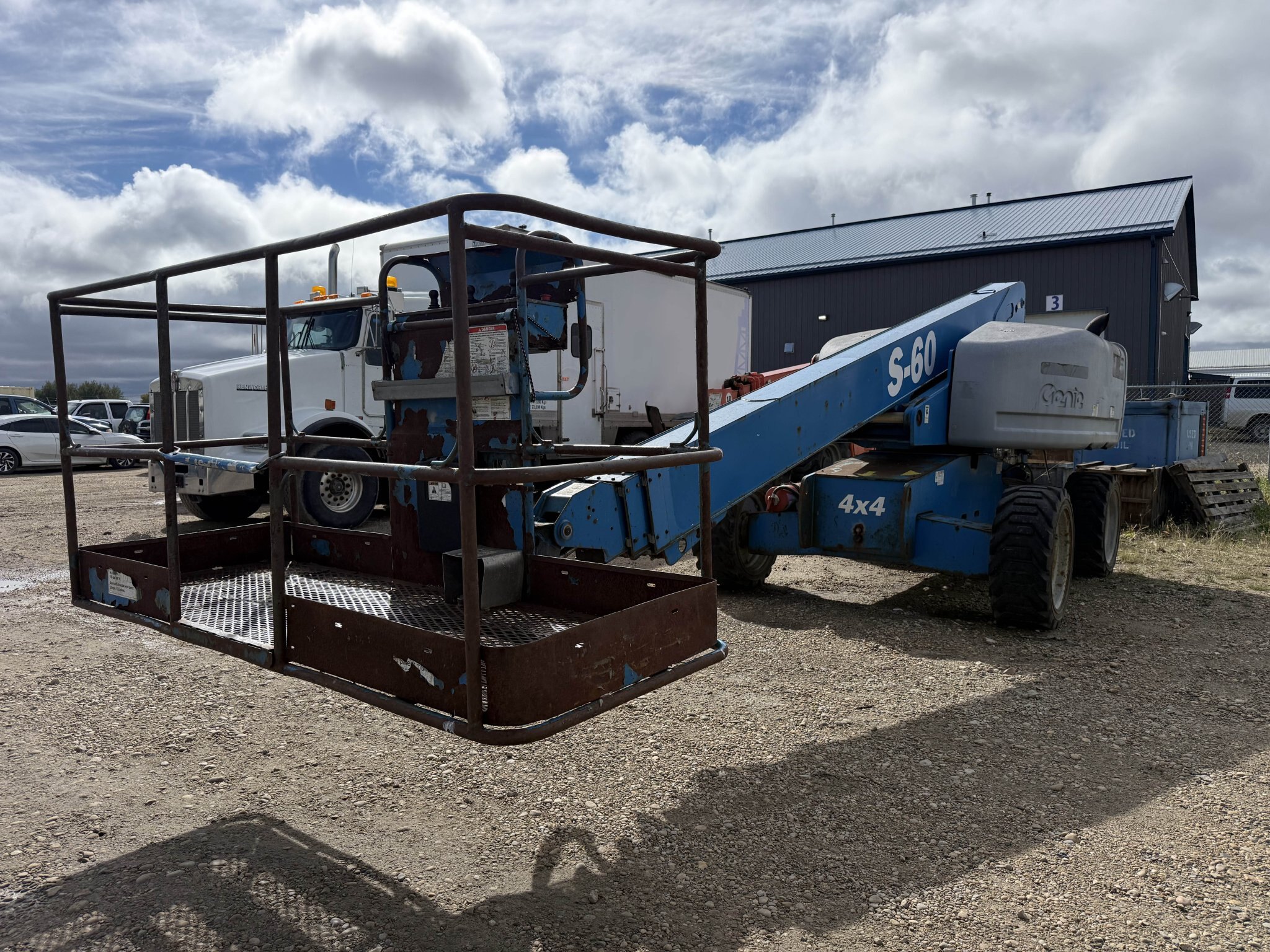 2006 Genie S 60 4WD Diesel Telescopic Boom Lift with Solid Tires #11354 JA