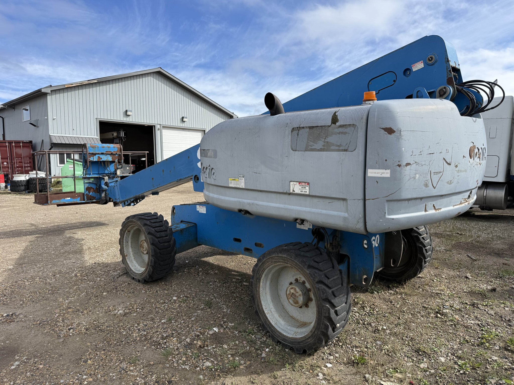 2006 Genie S 60 4WD Diesel Telescopic Boom Lift with Solid Tires #11354 JA