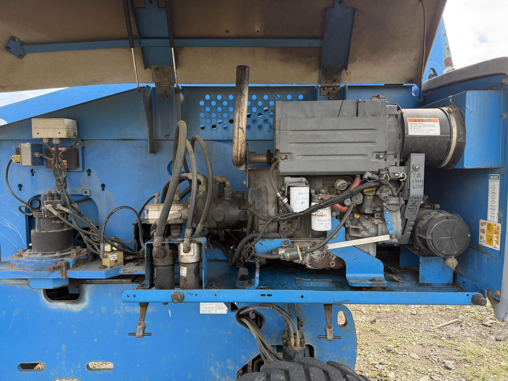 2006 Genie S 60 4WD Diesel Telescopic Boom Lift with Solid Tires #11354 JA