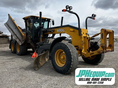 2013 Deere 870G Motor Grader with Snow Wing #11265 BP