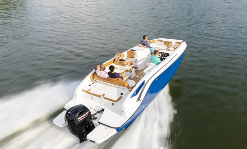 2024 Bayliner DX2200 Blue Hull Sides (White Bottom)