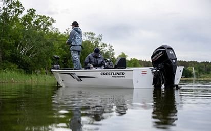 2024 Crestliner 1650 Discovery SC Bright White exterior & Gray interior