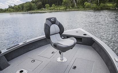 2024 Crestliner 1850 PRO TILLER Black Metallic base w/True Blue Metallic accent & Gray interior