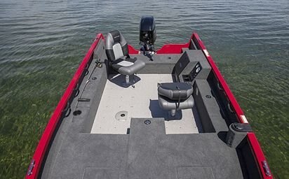 2024 Crestliner 1650 PRO TILLER Black Metallic base w/True Blue Metallic accent & Gray interior