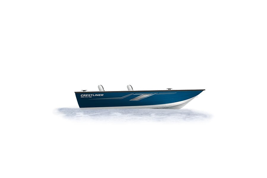 2024 Crestliner 1650 PRO TILLER Bright White base w/True Blue Metallic accent & Gray interior