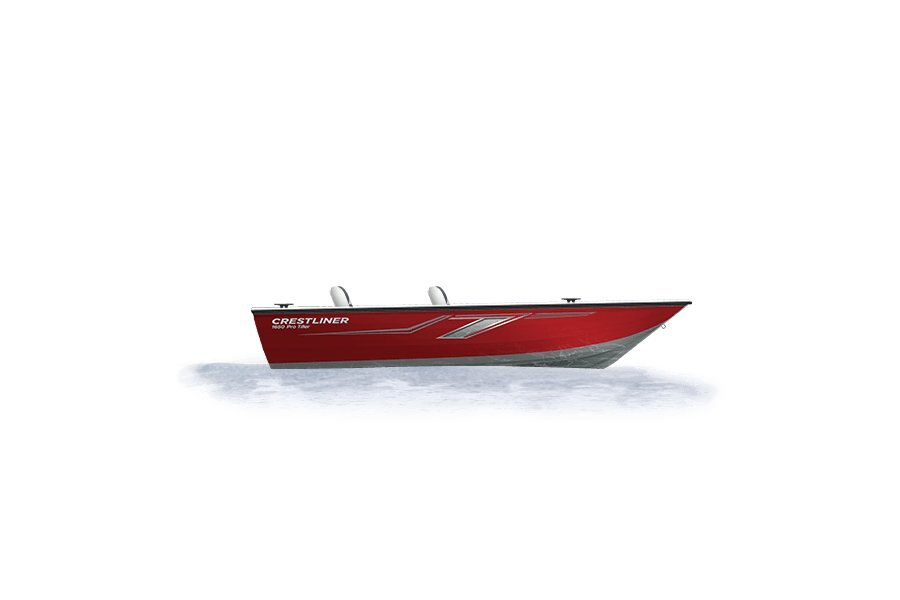 2024 Crestliner 1650 PRO TILLER  Silver Metallic base w/Fire Red Metallic accent & Gray interior