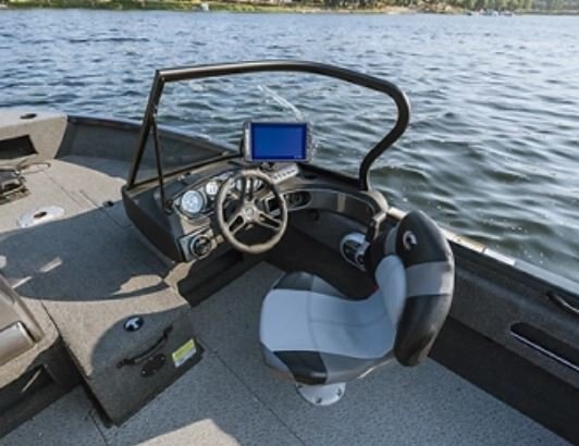 2024 Crestliner 1750 Hawk Black Metallic exterior & Gray interior