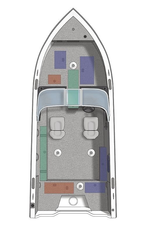 2024 Crestliner 1950 FISH HAWK Black Metallic exterior & Gray interior