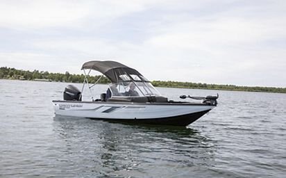 2024 Crestliner 1950 FISH HAWK Black Metallic exterior & Gray interior