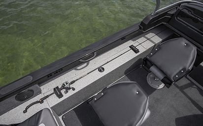 2024 Crestliner 1950 FISH HAWK Black Metallic base w/Bright White accent & Gray interior