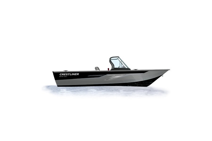 2024 Crestliner 1950 FISH HAWK  Black Metallic base w/Silver Metallic accent & Gray interior