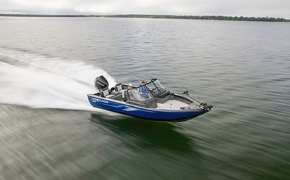 2024 Crestliner 1950 FISH HAWK Black Metallic base w/True Blue Metallic accent & Gray interior