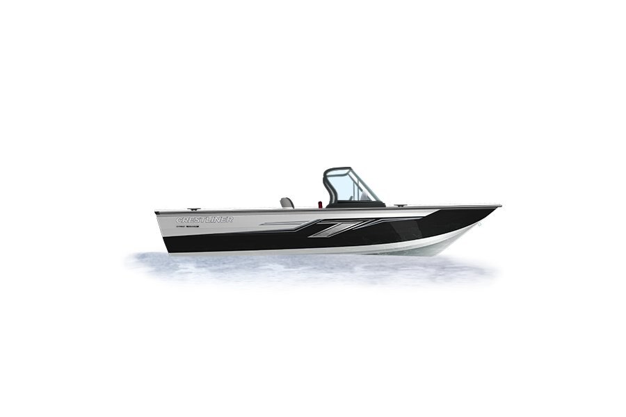 2024 Crestliner 1950 FISH HAWK  Bright White base w/Black Metallic accent & Gray interior