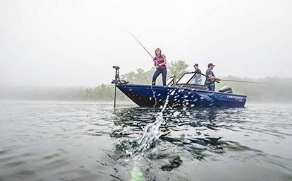 2024 Crestliner 1950 FISH HAWK Bright White base w/True Blue Metallic accent & Gray interior