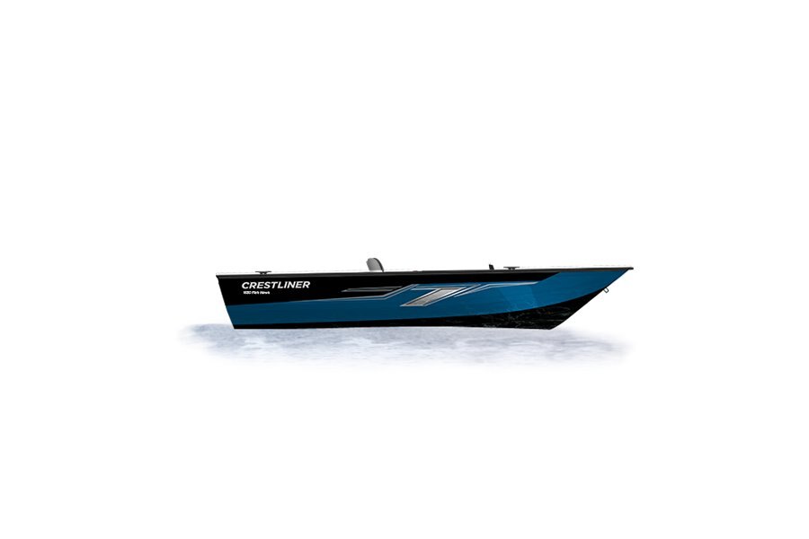 2024 Crestliner 1850 FISH HAWK  Black Metallic base w/True Blue Metallic accent & Gray interior