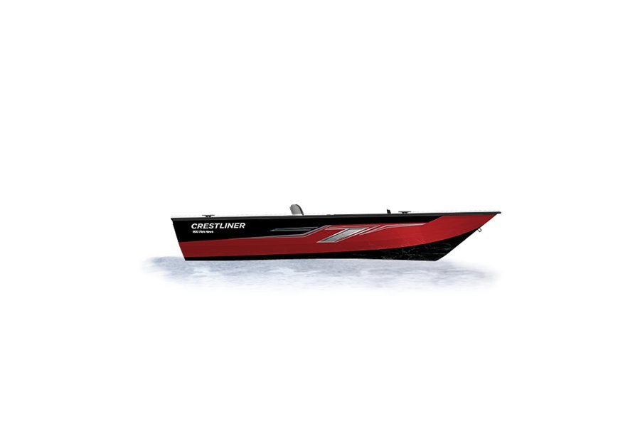 2024 Crestliner 1850 FISH HAWK Black Metallic base w/Fire Red Metallic accent & Gray interior