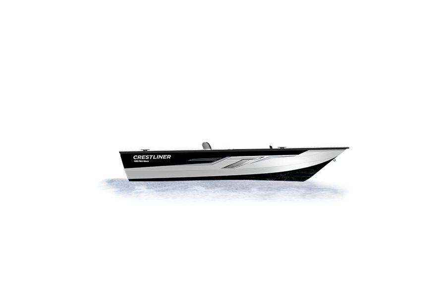 2024 Crestliner 1850 FISH HAWK Black Metallic base w/Bright White accent & Gray interior