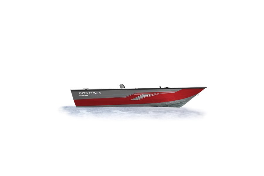 2024 Crestliner 1850 FISH HAWK Silver Metallic base w/Fire Red Metallic accent & Gray interior