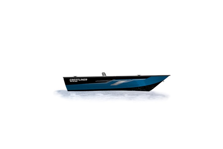 2024 Crestliner 1650 FISH HAWK  Black Metallic base w/True Blue Metallic accent & Gray interior