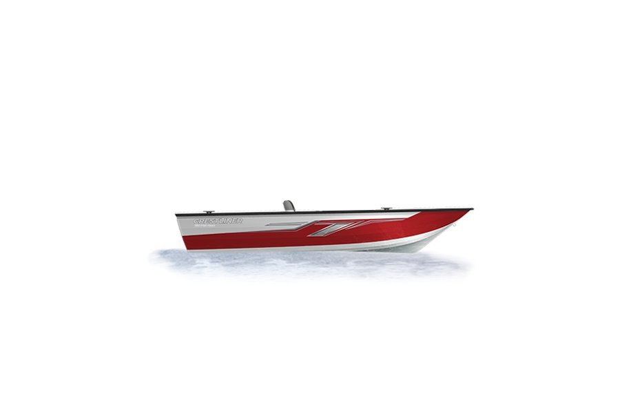 2024 Crestliner 1650 FISH HAWK  Bright White base w/Fire Red Metallic accent & Gray interior