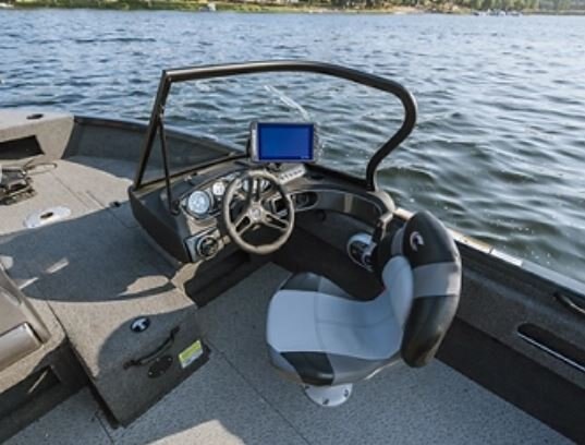 2024 Crestliner 1750 Hawk Black Metallic exterior & Gray interior