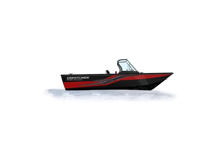 2024 Crestliner 1850 SUPER HAWK  Black Met Base/Fire Red Accnt/Gray Int