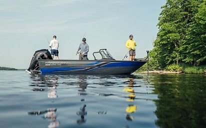 2024 Crestliner 1950 SUPER HAWK Black Metallic exterior & Gray interior