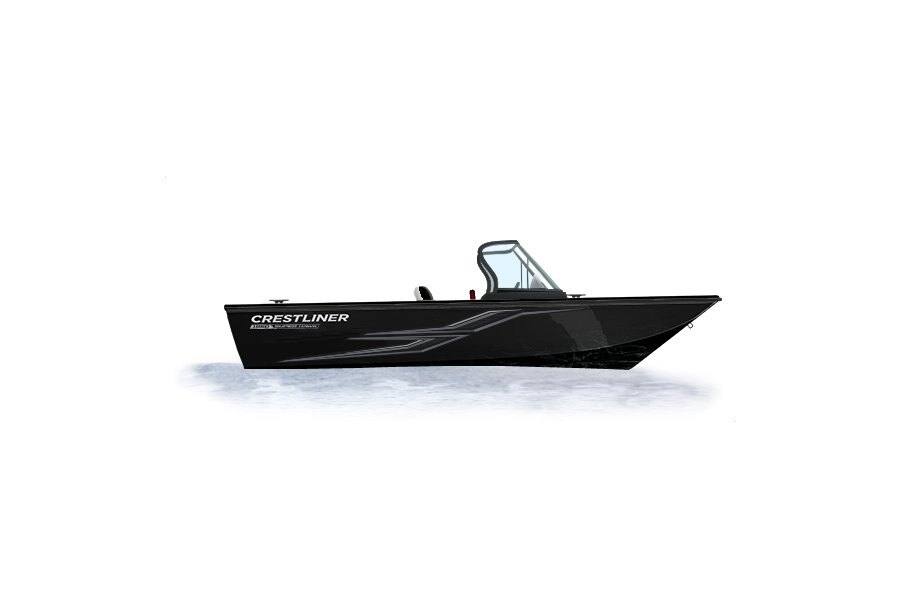 2024 Crestliner 1950 SUPER HAWK Black Metallic exterior & Gray interior