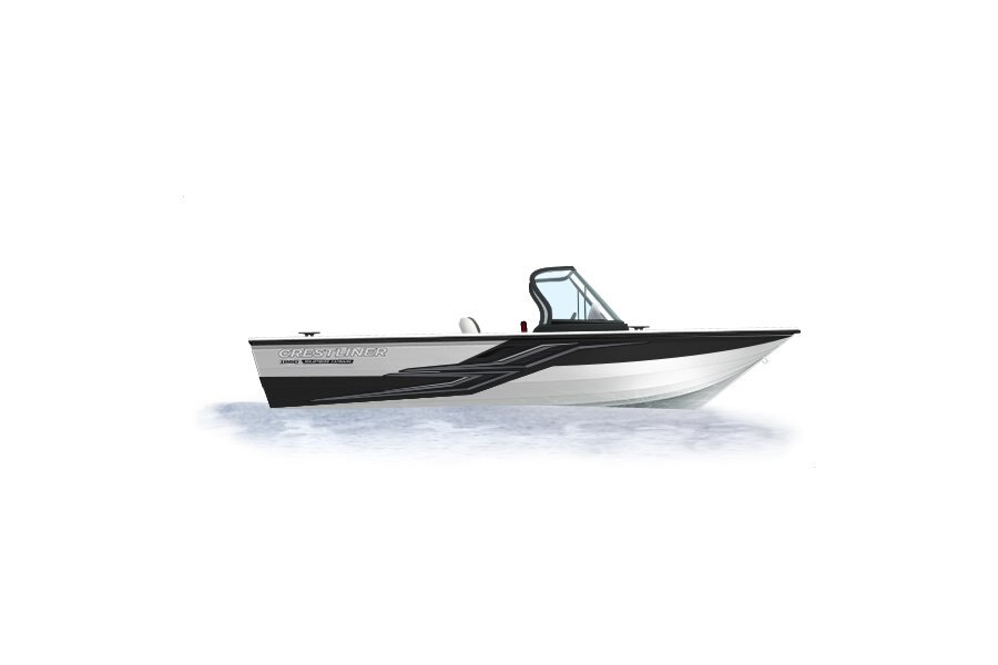 2024 Crestliner 1950 SUPER HAWK  Bright White base w/Black Metallic accent & Gray interior