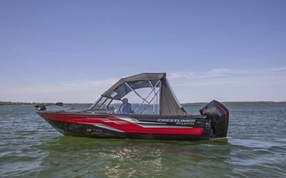 2024 Crestliner 2250 SPORTFISH Black Metallic base w/True Blue Metallic accent & Gray interior