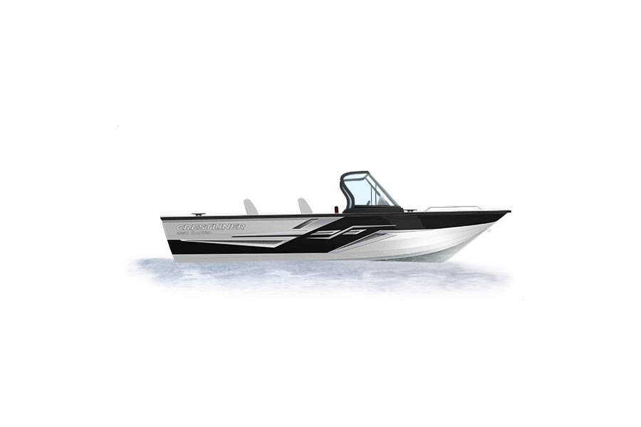 2024 Crestliner 2250 SPORTFISH  Bright White base w/Black Metallic accent & Gray interior