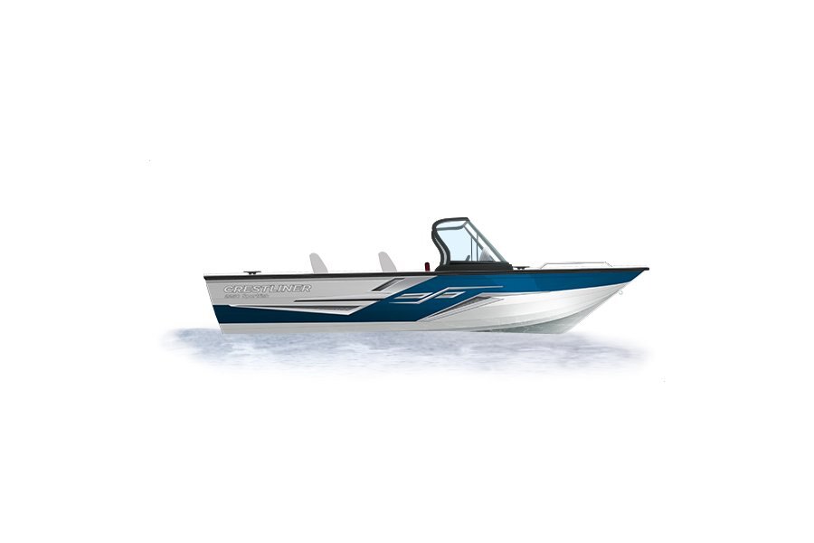 2024 Crestliner 2250 SPORTFISH Bright White base w/True Blue Metallic accent & Gray interior