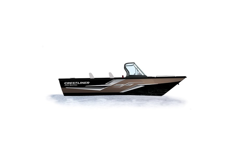 2024 Crestliner 2250 SPORTFISH Black Metallic base w/Canyon Brown Metallic accent & Tan interior