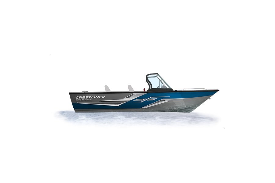 2024 Crestliner 2250 SPORTFISH  Silver Metallic base w/True Blue Metallic accent & Gray interior