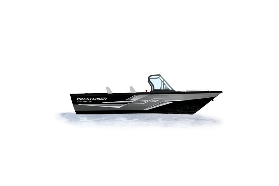 2024 Crestliner 2250 SPORTFISH  Black Metallic base w/Silver Metallic accent & Gray interior