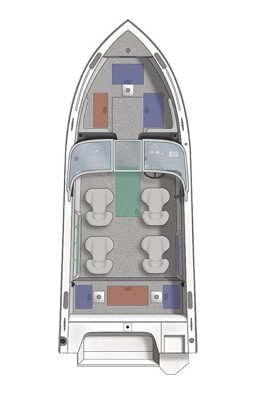 2024 Crestliner 2050 SPORTFISH Black Metallic exterior & Gray interior