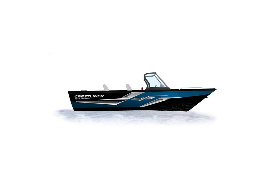 2024 Crestliner 2050 SPORTFISH Black Metallic base w/True Blue Metallic accent & Gray interior