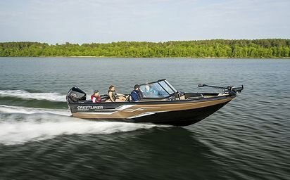 2024 Crestliner 2050 SPORTFISH Black Metallic base w/True Blue Metallic accent & Gray interior