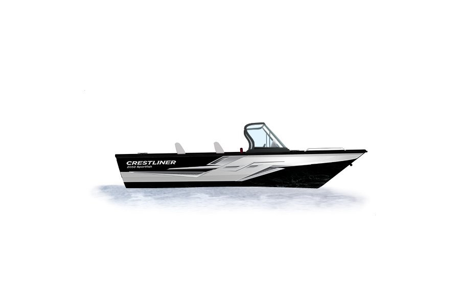 2024 Crestliner 2050 SPORTFISH Black Metallic Base w/Bright White Accent & Gray interior