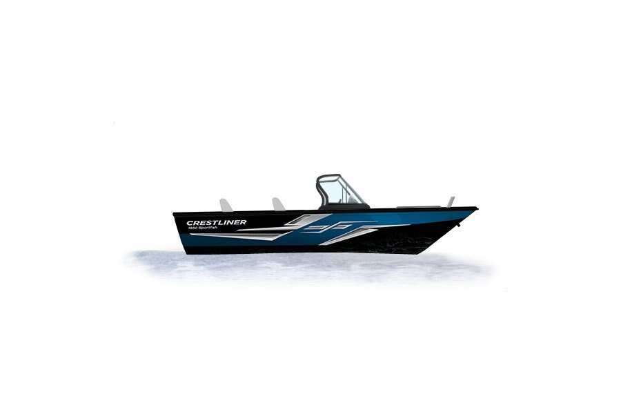 2024 Crestliner 1950 SPORTFISH  Black Metallic base w/True Blue Metallic accent & Gray interior