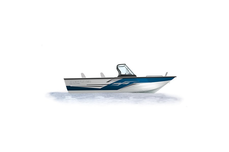 2024 Crestliner 1950 SPORTFISH Bright White base w/True Blue Metallic accent & Gray interior