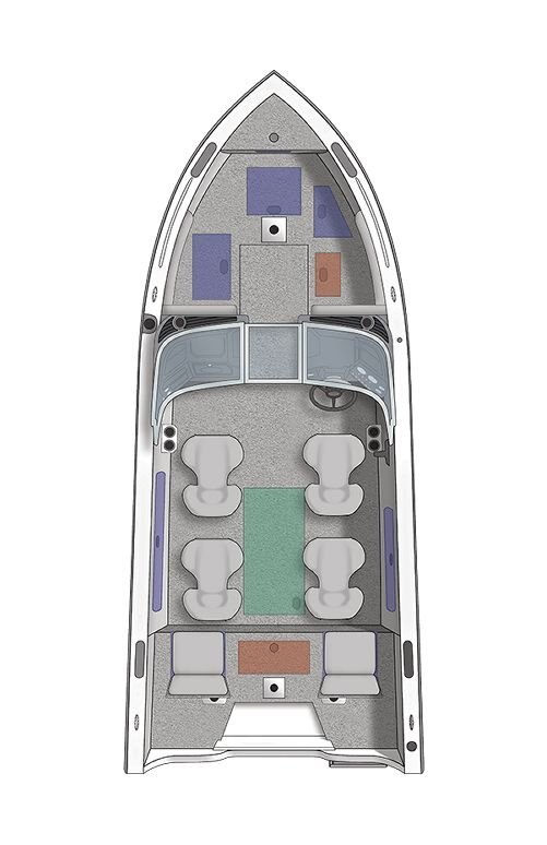 2024 Crestliner 1850 SPORTFISH Bright White base w/Silver Metallic accent & Gray interior